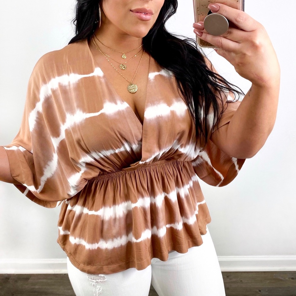 Tie Dye Kimono Blouse.